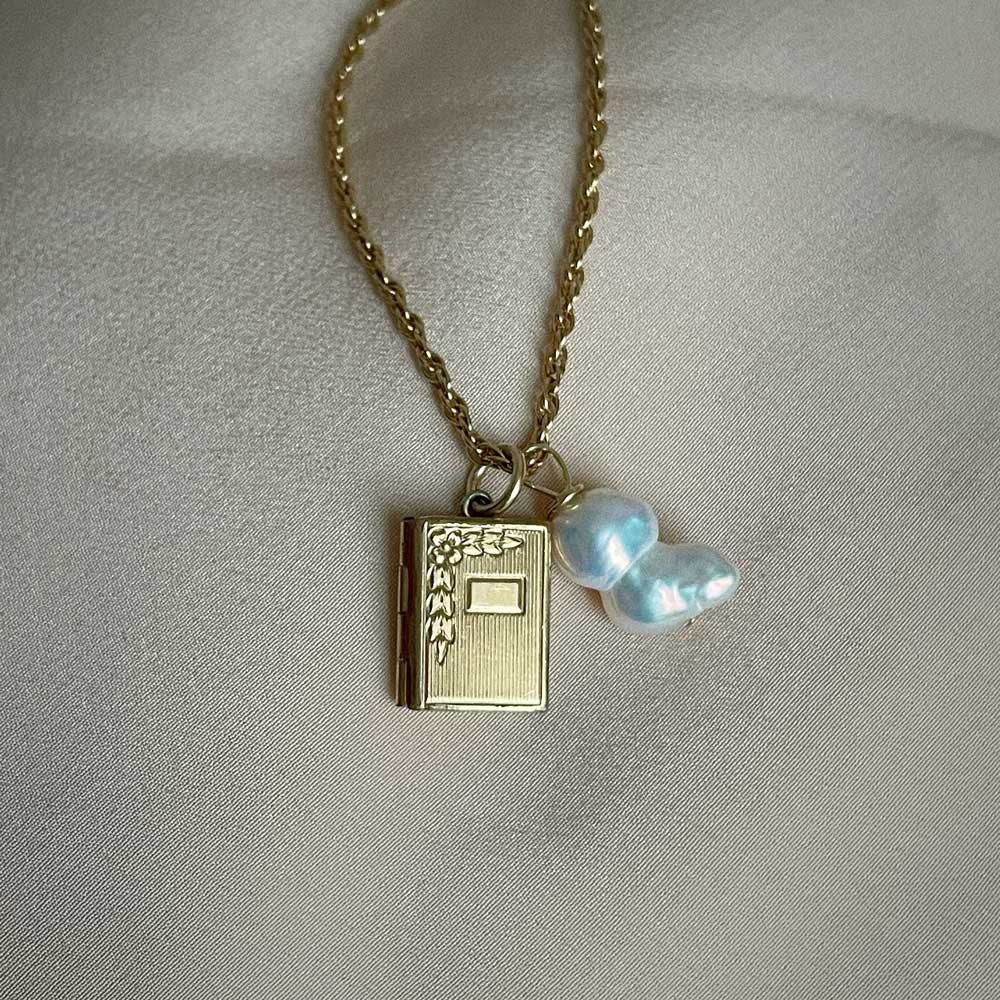 Book Locket Necklace, photo locket, Teacher Jewelry, Graduation Gift, Gift Book  Pendant, Book Lover Gift